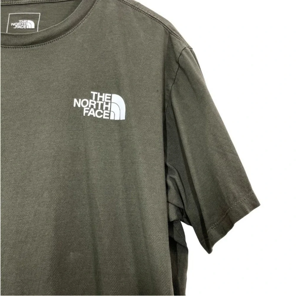 The North Face Graphic Logo T-Shirt‎ Olive Green XL Mens Outdoor Cotton Gorpcore